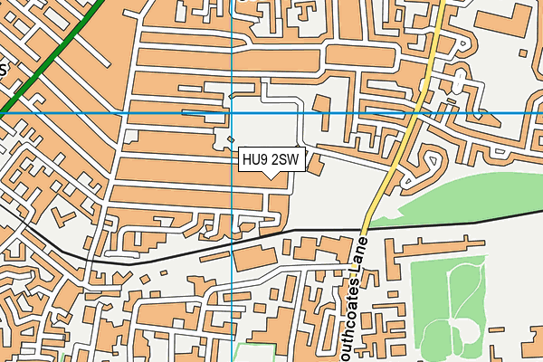 HU9 2SW map - OS VectorMap District (Ordnance Survey)