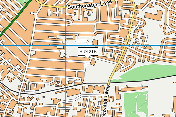 HU9 2TB map - OS VectorMap District (Ordnance Survey)