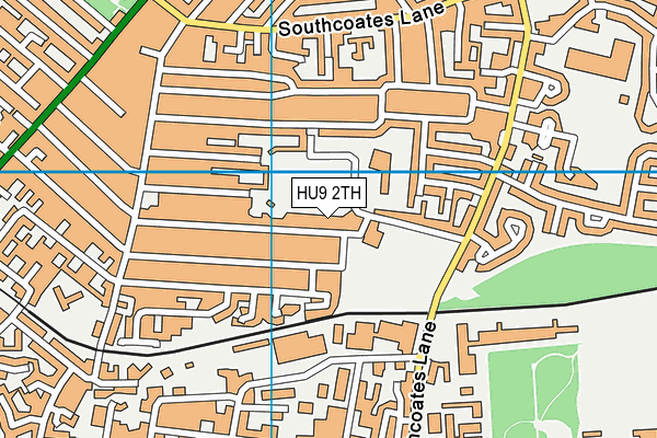 HU9 2TH map - OS VectorMap District (Ordnance Survey)