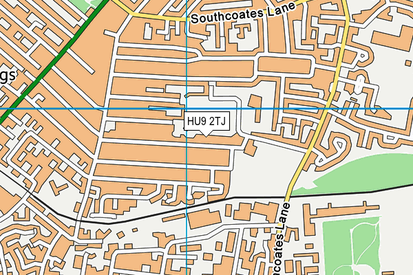 HU9 2TJ map - OS VectorMap District (Ordnance Survey)