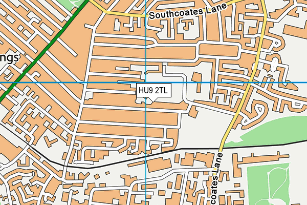 HU9 2TL map - OS VectorMap District (Ordnance Survey)