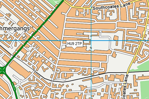 HU9 2TP map - OS VectorMap District (Ordnance Survey)