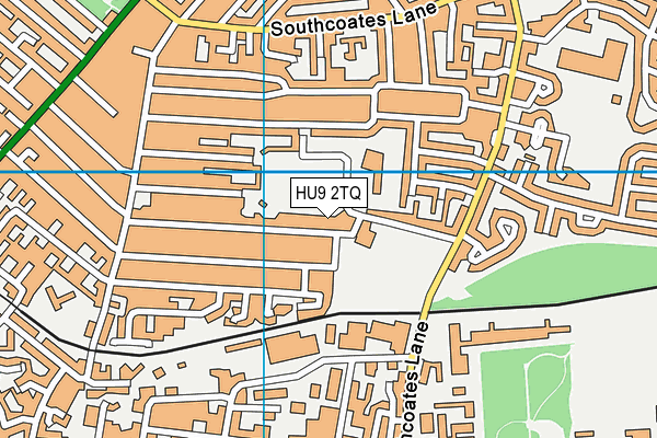 HU9 2TQ map - OS VectorMap District (Ordnance Survey)