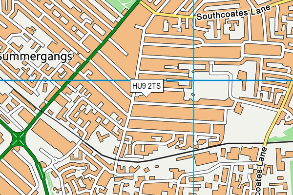 HU9 2TS map - OS VectorMap District (Ordnance Survey)