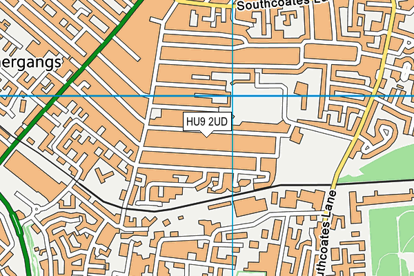 HU9 2UD map - OS VectorMap District (Ordnance Survey)