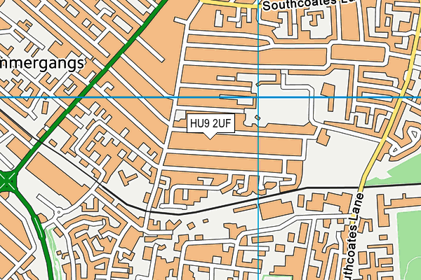 HU9 2UF map - OS VectorMap District (Ordnance Survey)