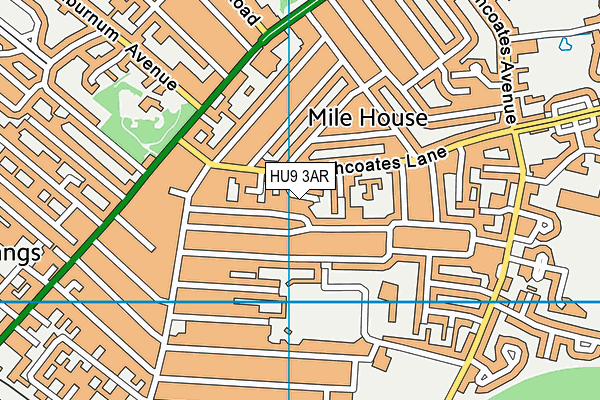 HU9 3AR map - OS VectorMap District (Ordnance Survey)