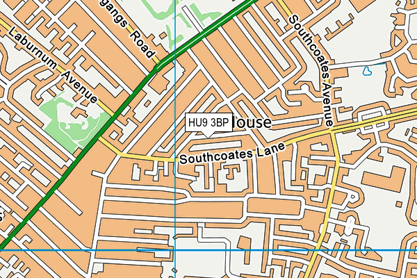 HU9 3BP map - OS VectorMap District (Ordnance Survey)