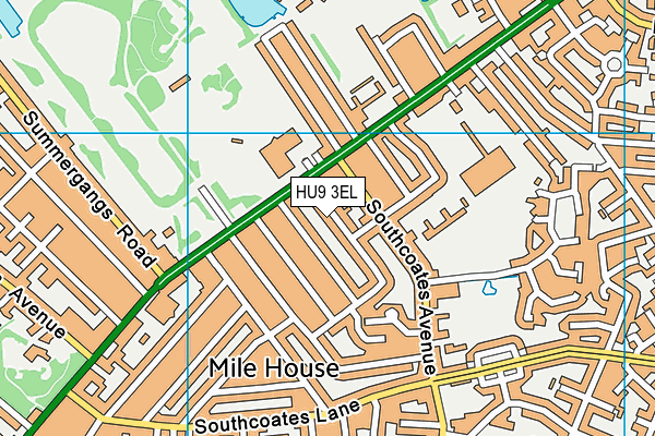 HU9 3EL map - OS VectorMap District (Ordnance Survey)