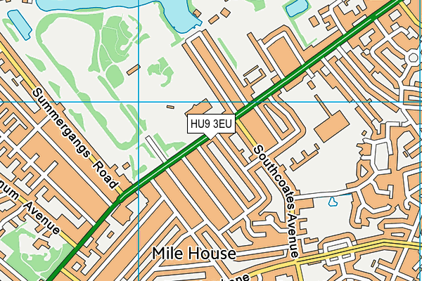 HU9 3EU map - OS VectorMap District (Ordnance Survey)
