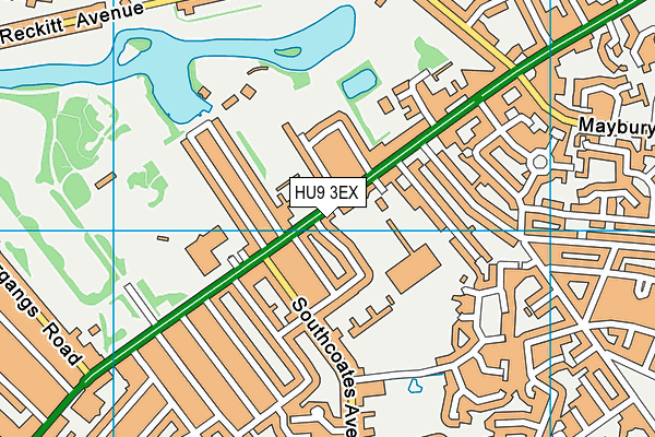 HU9 3EX map - OS VectorMap District (Ordnance Survey)