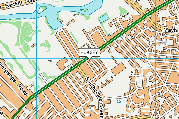 HU9 3EY map - OS VectorMap District (Ordnance Survey)