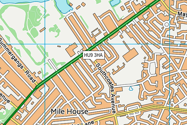 HU9 3HA map - OS VectorMap District (Ordnance Survey)