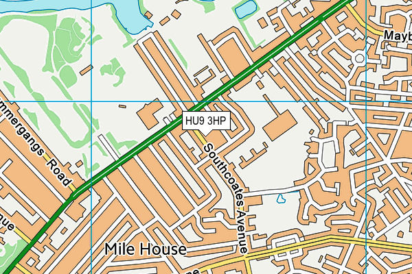 HU9 3HP map - OS VectorMap District (Ordnance Survey)