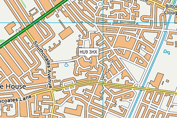 HU9 3HX map - OS VectorMap District (Ordnance Survey)