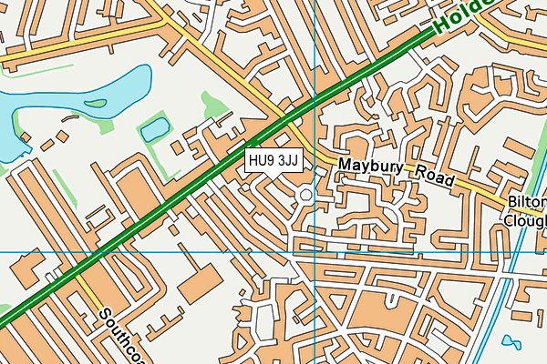 HU9 3JJ map - OS VectorMap District (Ordnance Survey)