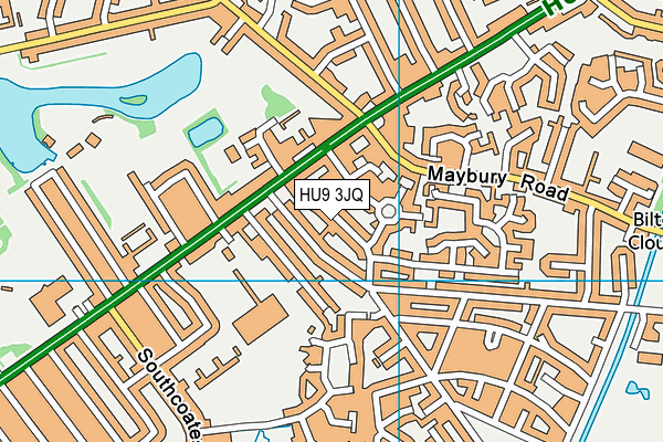 HU9 3JQ map - OS VectorMap District (Ordnance Survey)