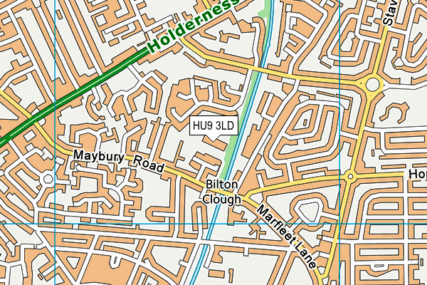 Maybury Primary School map (HU9 3LD) - OS VectorMap District (Ordnance Survey)