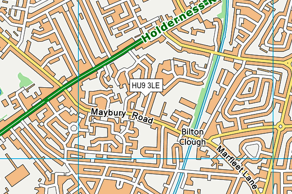 HU9 3LE map - OS VectorMap District (Ordnance Survey)