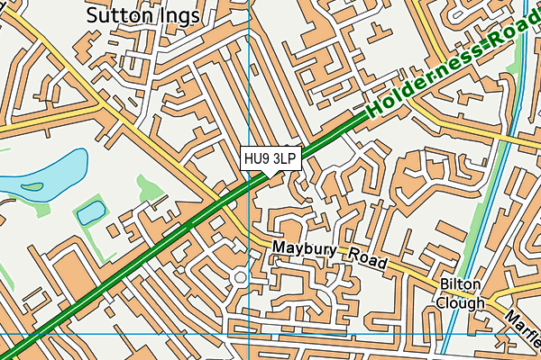 HU9 3LP map - OS VectorMap District (Ordnance Survey)