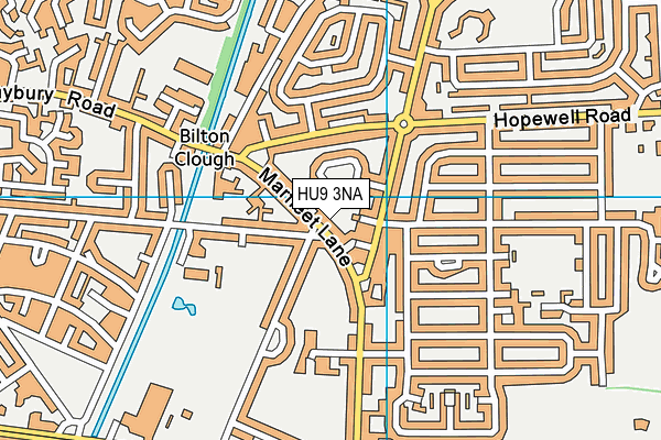 HU9 3NA map - OS VectorMap District (Ordnance Survey)