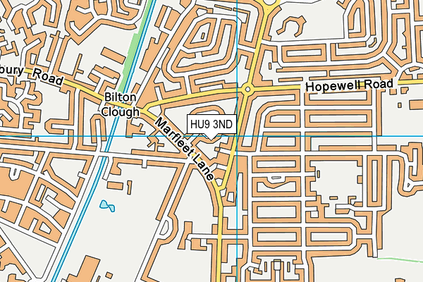 HU9 3ND map - OS VectorMap District (Ordnance Survey)