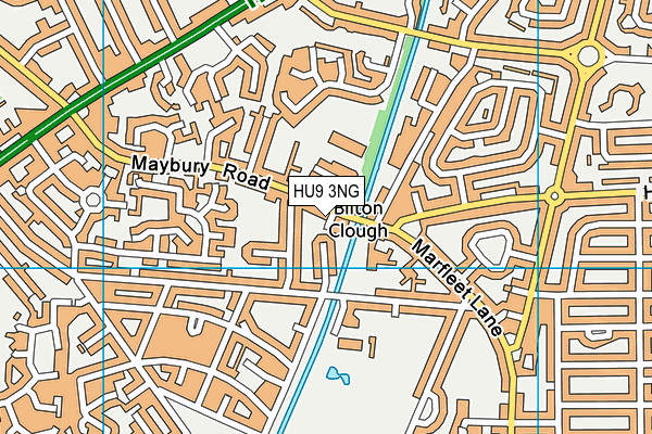 HU9 3NG map - OS VectorMap District (Ordnance Survey)