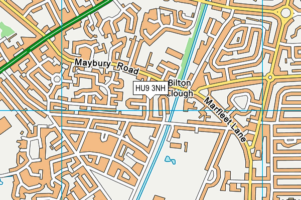 HU9 3NH map - OS VectorMap District (Ordnance Survey)