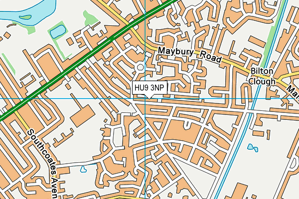 HU9 3NP map - OS VectorMap District (Ordnance Survey)