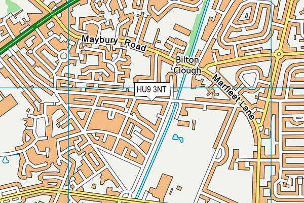 HU9 3NT map - OS VectorMap District (Ordnance Survey)