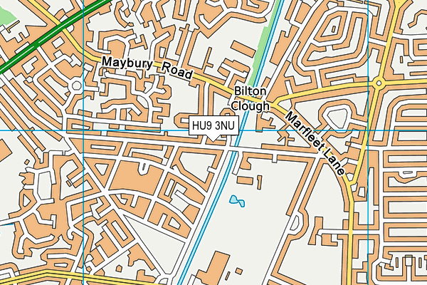 HU9 3NU map - OS VectorMap District (Ordnance Survey)