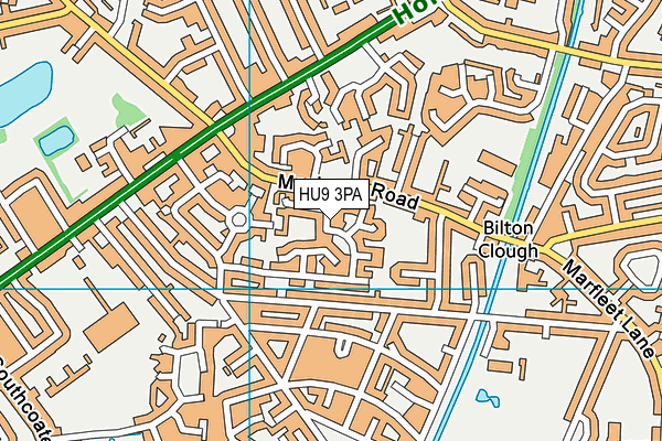 HU9 3PA map - OS VectorMap District (Ordnance Survey)