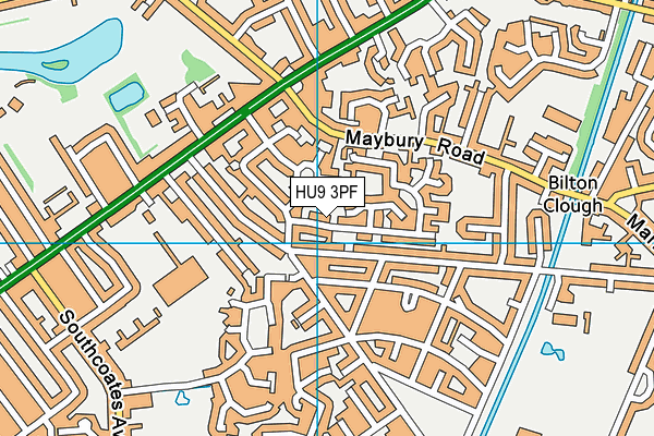 HU9 3PF map - OS VectorMap District (Ordnance Survey)