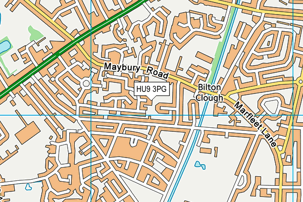 HU9 3PG map - OS VectorMap District (Ordnance Survey)