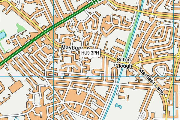 HU9 3PH map - OS VectorMap District (Ordnance Survey)