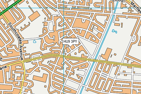 HU9 3PY map - OS VectorMap District (Ordnance Survey)