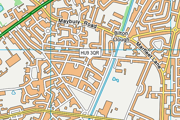 HU9 3QR map - OS VectorMap District (Ordnance Survey)