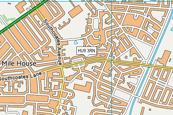 HU9 3RN map - OS VectorMap District (Ordnance Survey)