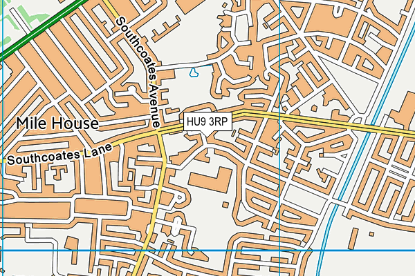 HU9 3RP map - OS VectorMap District (Ordnance Survey)