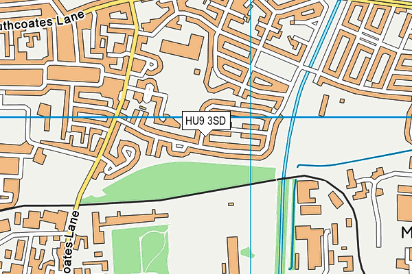 HU9 3SD map - OS VectorMap District (Ordnance Survey)