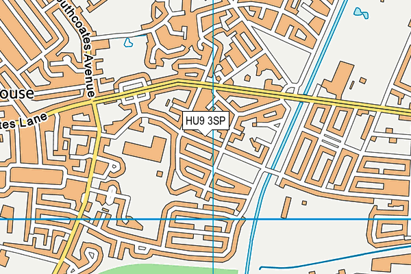 HU9 3SP map - OS VectorMap District (Ordnance Survey)