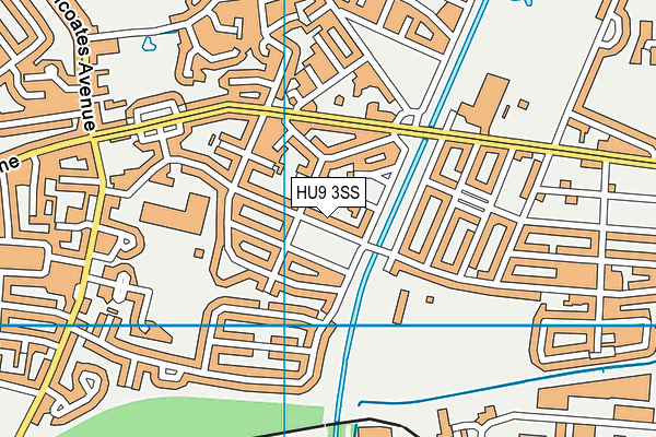 HU9 3SS map - OS VectorMap District (Ordnance Survey)