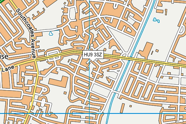 HU9 3SZ map - OS VectorMap District (Ordnance Survey)