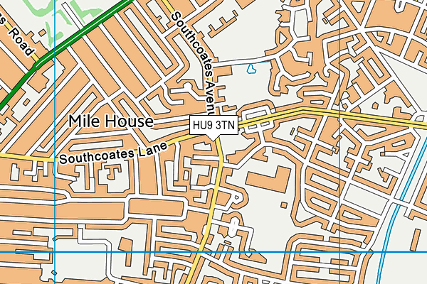 HU9 3TN map - OS VectorMap District (Ordnance Survey)