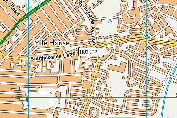 HU9 3TP map - OS VectorMap District (Ordnance Survey)
