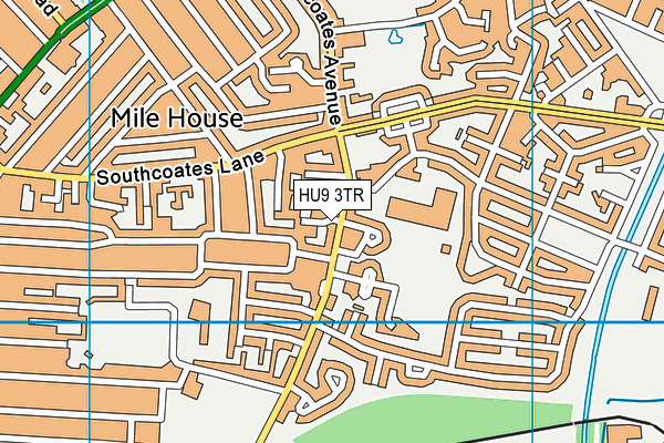 HU9 3TR map - OS VectorMap District (Ordnance Survey)