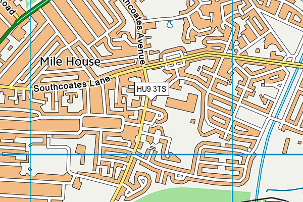 HU9 3TS map - OS VectorMap District (Ordnance Survey)