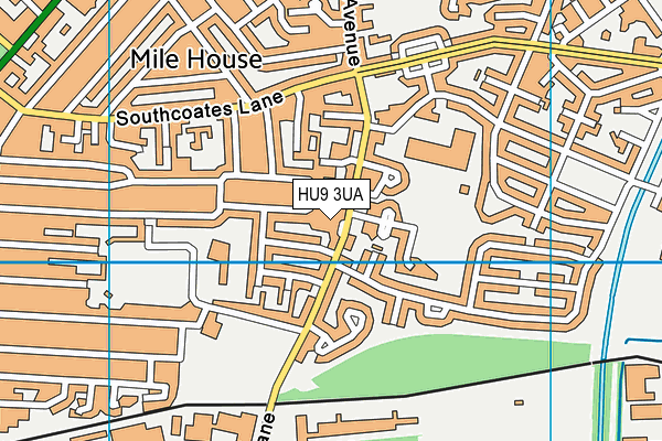 HU9 3UA map - OS VectorMap District (Ordnance Survey)