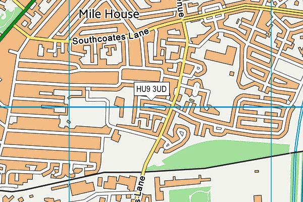 HU9 3UD map - OS VectorMap District (Ordnance Survey)