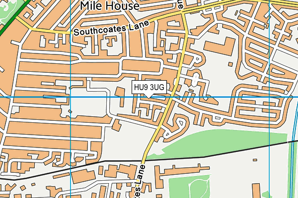 HU9 3UG map - OS VectorMap District (Ordnance Survey)
